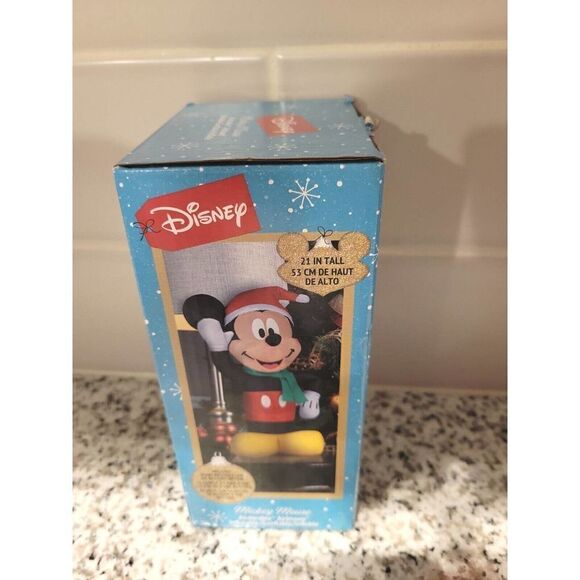 MICKEY MOUSE AIRDORABLE AIRBLOWN INFLATABLE 21” TALL FOR TABLETOP OR MANTLE NEW - Picture 2 of 4
